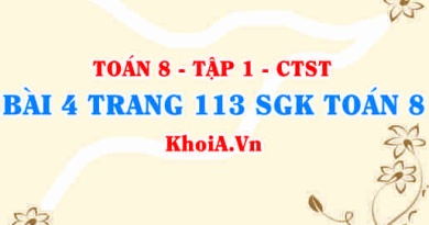 Bài 4 trang 113 SGK Toán 8 Tập 1 Chân trời sáng tạo